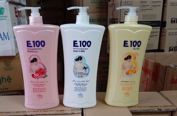 Các loại sữa tắm E100