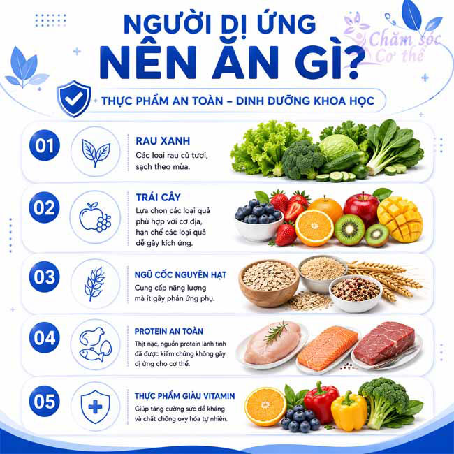 Người dị ứng nên ăn gì