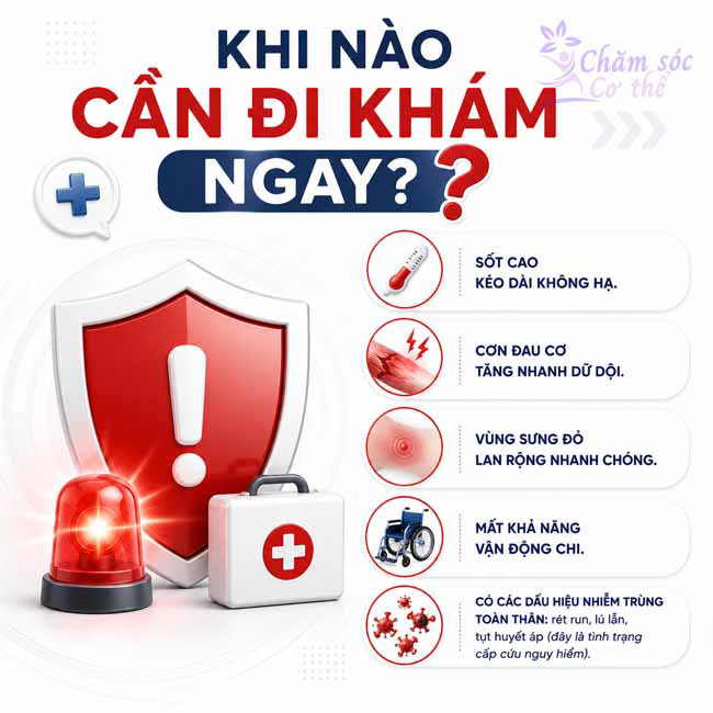 Khi nào cần đi khám ngay viêm cơ