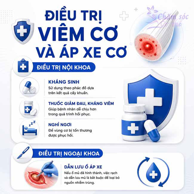 Điều trị viêm cơ và áp xe cơ